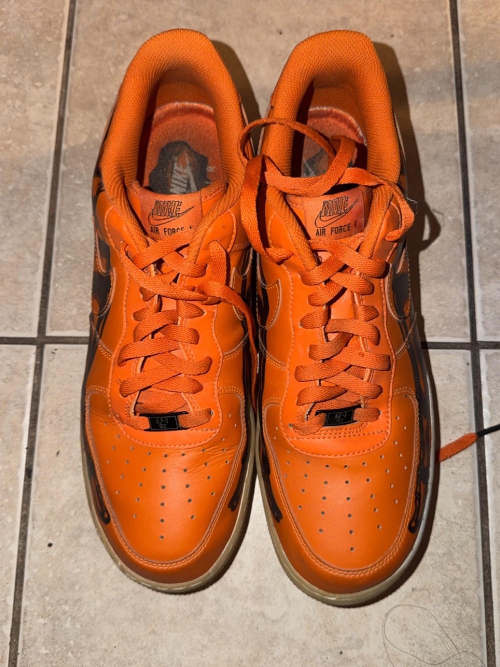 Nike Air Force 1 Low 'Orange Skeleton' Size 13